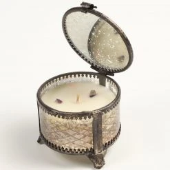 Patina Stores Amethyst Crystal Candle