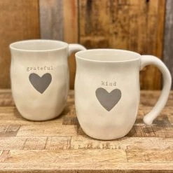 Patina Stores Grateful & Kind Heart Mugs