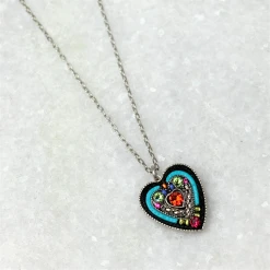 Patina Stores Multicolored Heart Necklace Jewelry