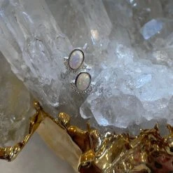 Patina Stores Silver Opal Earring