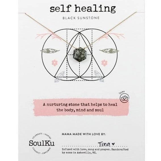 Patina Stores Black Sunstone Self Healing Necklace 1 Patina Stores Black Sunstone Self Healing Necklace