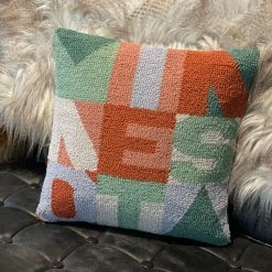 Patina Stores Abstract Minnesota Pillow - Rust & Green