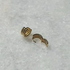 Patina Stores Gold Triple Twist Huggie