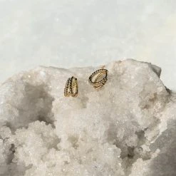 Patina Stores Gold Double Twist Huggie Jewelry