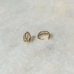 Patina Stores Gold Double Twist Huggie Jewelry