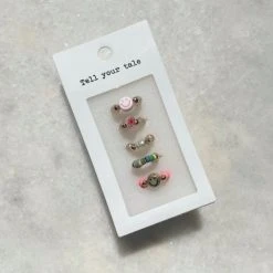 Patina Stores Stretchy Beaded Ring Set