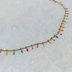 Patina Stores Multicolor Dainty Charm Necklace