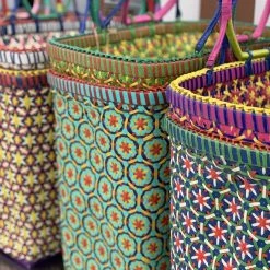 Patina Stores Bright Multicolored Market Baskets Garden