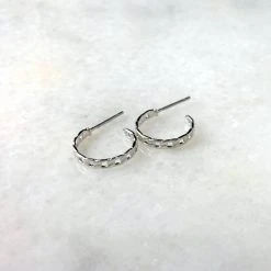 Patina Stores Jewelry Silver Chain Hoop Earring