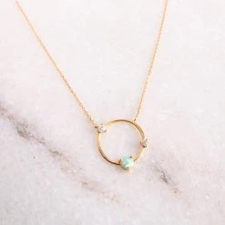 Patina Stores Opal Circle Necklace