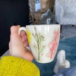 Patina Stores Kitchen Floral Embossed Mug