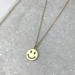 Patina Stores Smiley Face Necklace