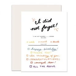 Patina Stores Friendship & Blank Cards Did Not Forget Card