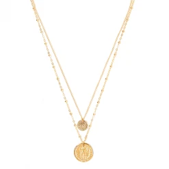 Patina Stores Double Layer Coin Necklace Jewelry