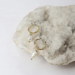 Patina Stores Jewelry Pearl Chain Earrings