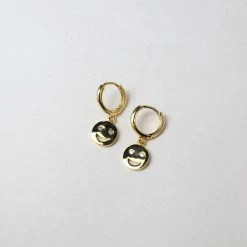 Patina Stores Smiley Face Dangle Earrings
