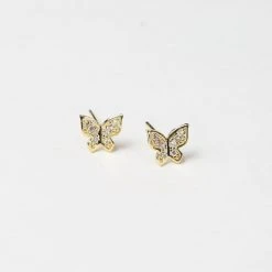 Patina Stores Pave Butterfly Earring