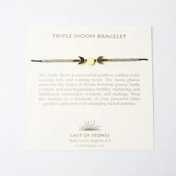 Patina Stores Triple Moon Beaded Bracelet Mystic