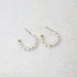 Patina Stores Small Pearl Hoop