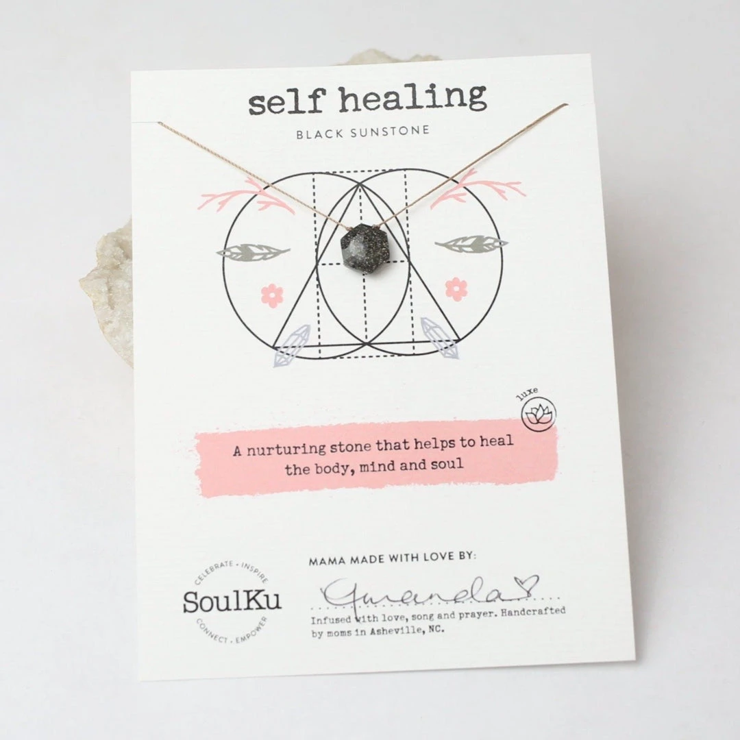 Patina Stores Black Sunstone Self Healing Necklace 2 Patina Stores Black Sunstone Self Healing Necklace