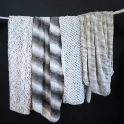 Patina Stores Cozy Neutral Sherpa Blankets Blankets & Pillows