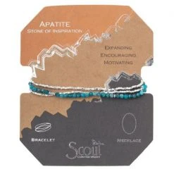 Patina Stores Apatite Stone Beaded Wrap Bracelet