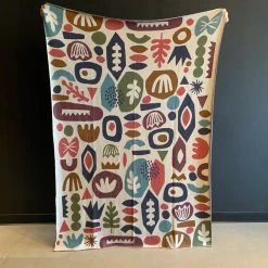 Patina Stores Abstract Floral Multi Color Blanket