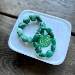 Patina Stores Green Aventurine Stretch Bracelet Mystic