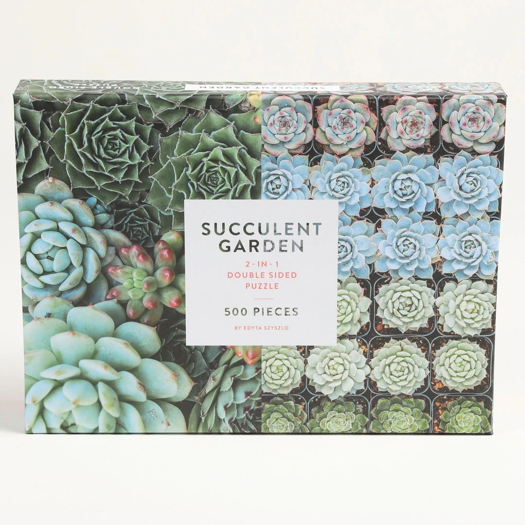 Patina Stores Succulent Garden Double-Sided 500pc Puzzle 4 Patina Stores Succulent Garden Double-Sided 500pc Puzzle