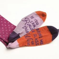 Patina Stores Bring Me A Glass Of Wine Socks