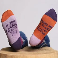 Patina Stores Bring Me A Glass Of Wine Socks