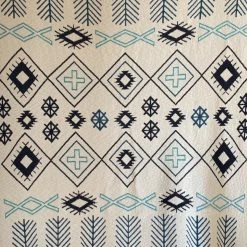 Patina Stores White & Blue Blanket With Tassels Home Goods