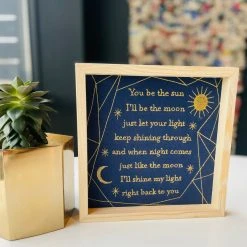 Patina Stores Decor Moon & Sun Embroidery Wall Art