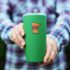 Patina Stores Outdoor Fun Minnesota Stripe Green Tall 20oz Tumbler