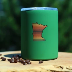 Patina Stores Minnesota Stripe Green Low 10oz Tumbler