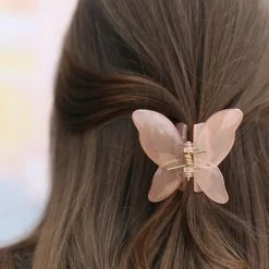 Patina Stores Accessories Pink Butterfly Hair Clip