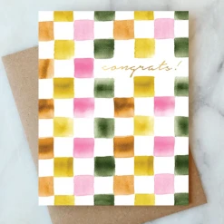 Patina Stores Checkerboard Congrats Card
