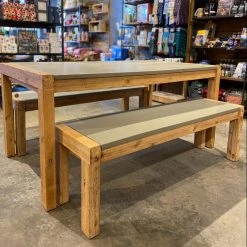 Patina Stores Grey Concrete Table & Benches