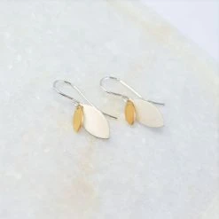 Patina Stores Mixed Metal Double Teardrop Earring