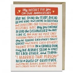 Patina Stores Wishes For You Anniversary Card