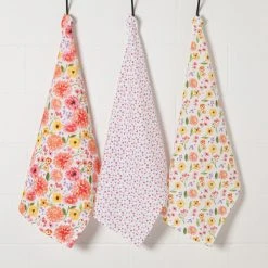 Patina Stores Cottage Floral Bakers Floursack Set Of 3