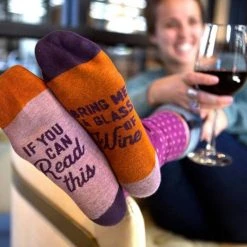 Patina Stores Bring Me A Glass Of Wine Socks