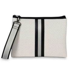 Patina Stores Striped White Clutch Purse Accessories