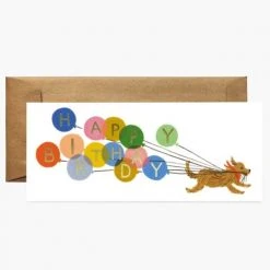 Patina Stores Dog And Balloons Birthday Card