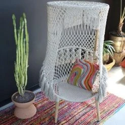 Patina Stores Cotton Ring Chair W/ Canopy