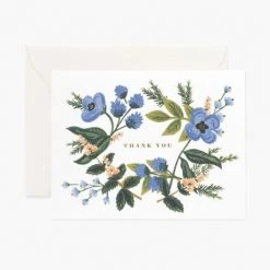 Patina Stores Cards & Wrap Blue Bouquet Thank You Card