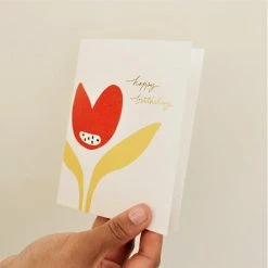 Patina Stores Cards & Wrap Abstract Tulip Birthday Card