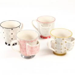 Patina Stores Kitchen Patterned Mug With Tea Bag Holder