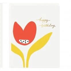 Patina Stores Cards & Wrap Abstract Tulip Birthday Card