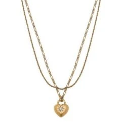 Patina Stores Gold Heart Layered Necklace Jewelry
